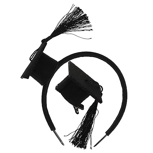 VINTORKY 2stücke Doktorhut Haarschmuck Set Dekoratives Stirnband Und Haarklammer Für Abschlussfeiern Kreative Haaraccessoires Für Feiern Und Fotoshootings von VINTORKY