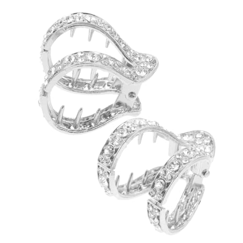 VINTORKY Strass Haarspangen für Damen 2 Stück für Dickes Haar Französische Haarspange Haarklammern für Kurzes Haar Sicherer für Hochzeiten und Partys von VINTORKY