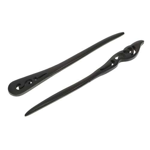 VINTORKY 2 Stück Retro Haarnadeln aus Holz Schwarz Haarschmuck für Damen Leicht und Bequem für Alltägliche Frisuren für Hochsteckfrisuren und Partys von VINTORKY