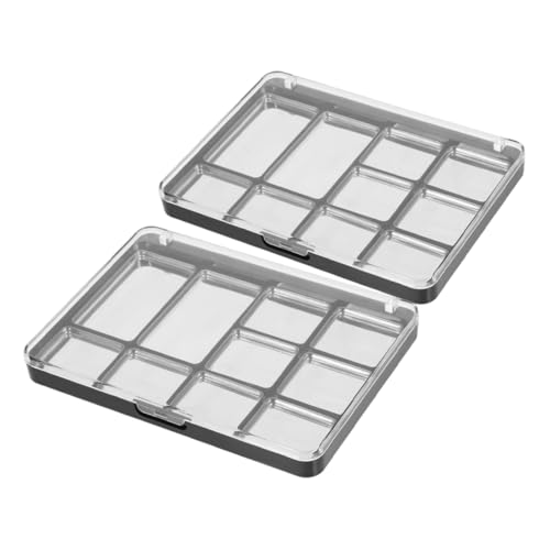 VINTORKY 2stücke Leere Lidschattenpalette Mit Magnetischen Fächern Transparente Make-up-palette Mit Pfännchen Für Lidschatten Schalen Für Kosmetik von VINTORKY
