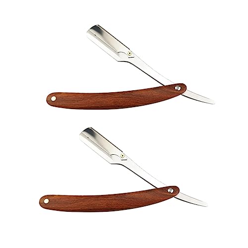 VINTORKY 2stücke Metall Handrasierer Für Männer Bart Rasieren Rasierhobel Aus Stahl Tragbar Haar Shaper Für Bart Koteletten Und Kurze Haare Einfach Zu Bedienen von VINTORKY