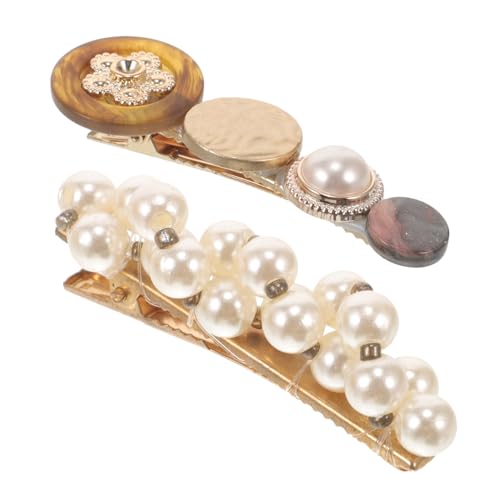 VINTORKY 2stücke Vintage Perl Haarnadeln Retro Haarspangen Für Frauen Und Mädchen Mit Perlen Verziert Geeignet Für Verschiedene Frisuren Stilvolle Accessoires Für Jeden Anlass von VINTORKY