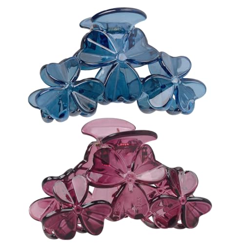 VINTORKY 2pcs Harz Haar Krallen Hohl-out Haar Clips Frauen Kopfbedeckungen Haar Ornamente von VINTORKY