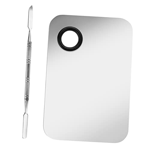 VINTORKY 2sätze Edelstahl Make-up Palette Mit Mischstäben Für Nagelkunst Lidschatten Und Lippenstift Leicht Zu Reinigen Für Profis Und Zuhause von VINTORKY