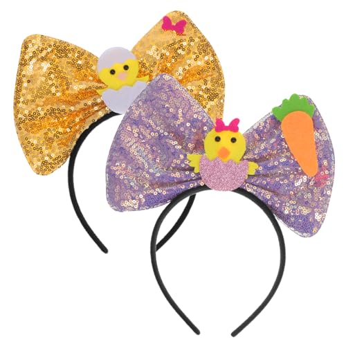 VINTORKY Osterjagd-stirnband Großes Schleifen-stirnband Pailletten Dekoratives Stirnband Für Frauen Und Mädchen Party von VINTORKY