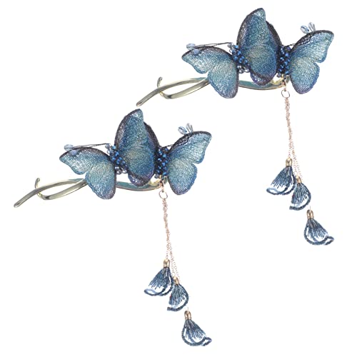 VINTORKY 2 Stück Haarspangen mit Schmetterlingsmotiv Aus Metall für Damen und Modisch Haarschmuck für Den Täglichen Gebrauch von VINTORKY
