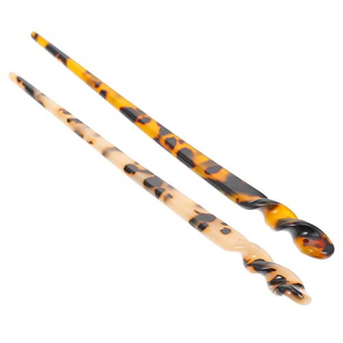 VINTORKY 2stücke Vintage Haarstäbchen Haarnadeln Chignon Haarstäbe Haarstäbchen-accessoires Für Frauen Und Mädchen Mitteldickes Dickes Haar von VINTORKY