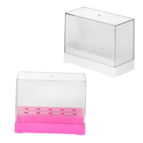 VINTORKY 2stücke Nagelbohrer Bit Aufbewahrungsbox Für Maniküre Polierköpfe Praktische Organizer-lösung Für Sauberes Und Nagelzubehör von VINTORKY