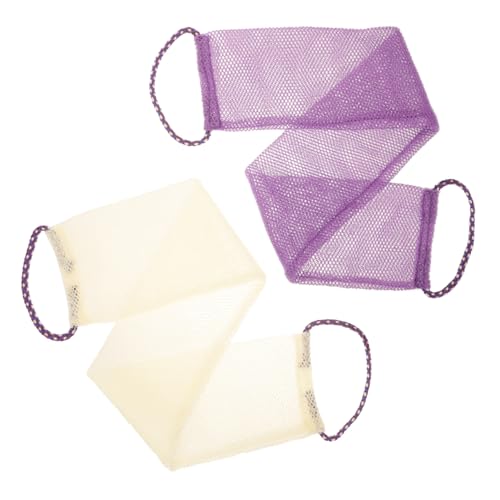 VINTORKY 2stücke Peeling-körperwäscher Aus Polyester Zum Schrubben Und Massieren Badetücher Mit Zugband-design Für Hause Und Reisen Peeling-handtücher Für Erfrischtes Duscherlebnis von VINTORKY