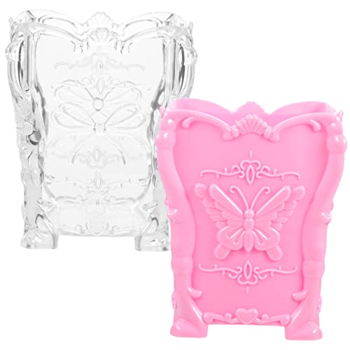 VINTORKY 2stücke Pinselhalter Make-up Organizer Für Kosmetikpinsel Aufbewahrung Mit Stift Halter Für Mascara Und Lipgloss Organizer von VINTORKY