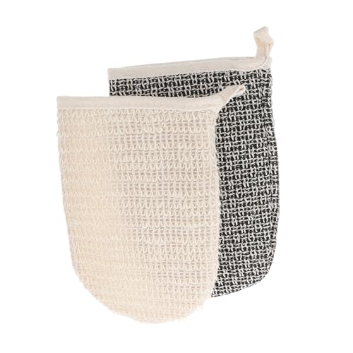 VINTORKY 2stücke Sisal Peelinghandschuhe Doppelseitige Körperreinigungshandschuhe Für Effektives Peeling Und Massage Exfolierende Waschhandschuhe Für Männer Und Für Hautpflege Im Bad von VINTORKY