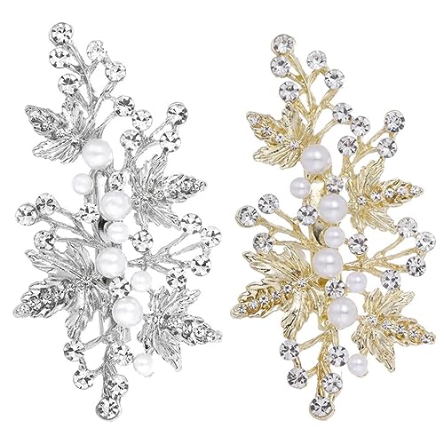 VINTORKY 2stücke Perle Haarclips Strass Haarspangen Damen Haarzubehör Für Hochzeit Geburtstag Party Anlässe von VINTORKY