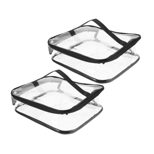 VINTORKY 2stücke Pack Transparente Reise-Kosmetiktasche Aus PVC wasserdichte Kulturbeutel Tragbare Make-up-Organizer-Taschen Für Frauen Leicht Und Praktisch Für Reisen Und Alltag von VINTORKY