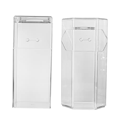 VINTORKY 2stücke Transparenter Acryl Pinsel-organizer Kosmetik Aufbewahrungsbehälter Mit Staubschutz Für Schminktisch Und Badezimmer Für Lippenstift Augenbrauenpinsel Make-up Nagellack von VINTORKY