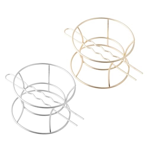 VINTORKY 2stücke Goldene Haarmanschetten Und Haarspange Für Frauen Metall-haarnadeln Und Vintage-haarspangen Runde Haarspange Als Haarknoten-accessoire Dutthalter Für Haare Mit von VINTORKY