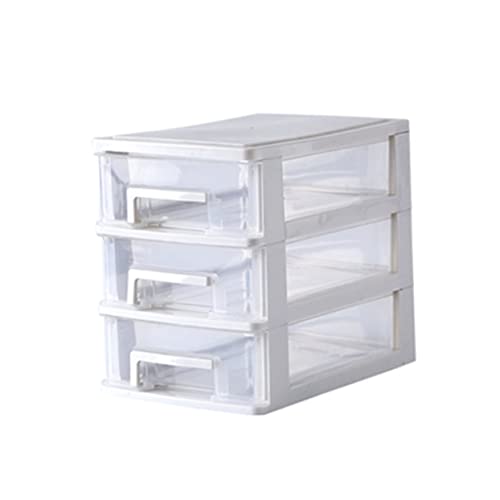 VINTORKY 3 Aufbewahrungsbehälter Für Kosmetika Klare Organizer-behälter Mittlere Schubladen Schubladen-aufbewahrungs-organizer Lagerregale Vorratsschubladen Innen Einstellbar Weiß von VINTORKY