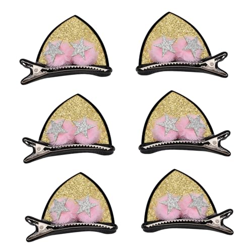 VINTORKY 3paare Katzenohr-haarspangen Haarnadeln Schöne Haarspange Dekorative Haarspangen Katzenohren Haarspangen Für Mädchen von VINTORKY