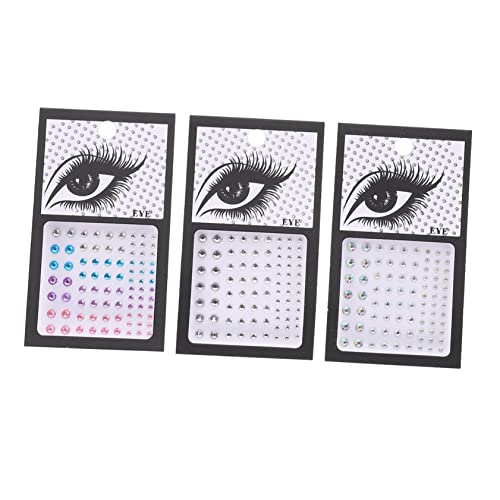 VINTORKY 3 Sätze Augen-Make-up-Aufkleber Augen-Diamanten-Make-up Augen- und Gesichtsschmuck Strassschmuck Nagelkunstaufkleber Augenwinkel Edelsteine Augenaufkleber Mond von VINTORKY