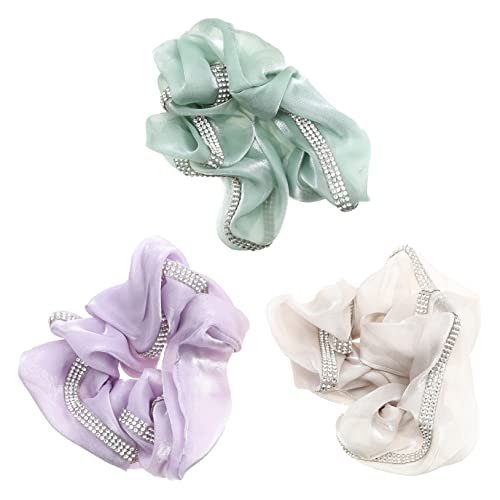VINTORKY 3 Stücke Haar Ringe Haargummis Elastische Haarseile für Damen Haar Accessoires für Pferdeschwanz Frisuren Vielseitige Haarschmuck für Verschiedene Anlässe von VINTORKY