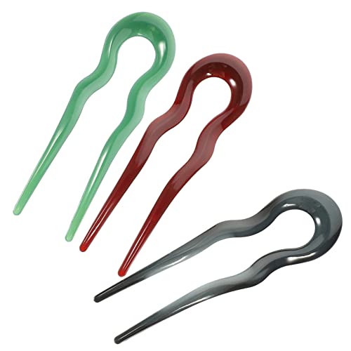 VINTORKY 3st Haarnadel Haarstock Gabel Haargabel Großartig Haarspangen Für Damen French Pins Für Dickes Haar Brötchen French Hair Pin Frisur Chignon Haarklammer Metall Pc-material Fräulein von VINTORKY