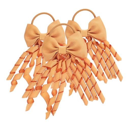 VINTORKY 3stücke Cheerleader Haarschleifen Elastische Haarbänder Für Mädchen Sport Frisuren Accessoires Aus Ripsband Mit Schleife Für Pferdeschwanz Haar Styles von VINTORKY