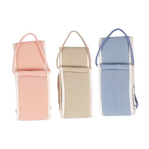 VINTORKY 3 Stück Peeling Rückenschrubber Handtuch Körper Peeling Gürtel für Effektive Hautreinigung Weiches und Langlebiges Material für Rücken und Nacken Einfach zu Handhaben von VINTORKY