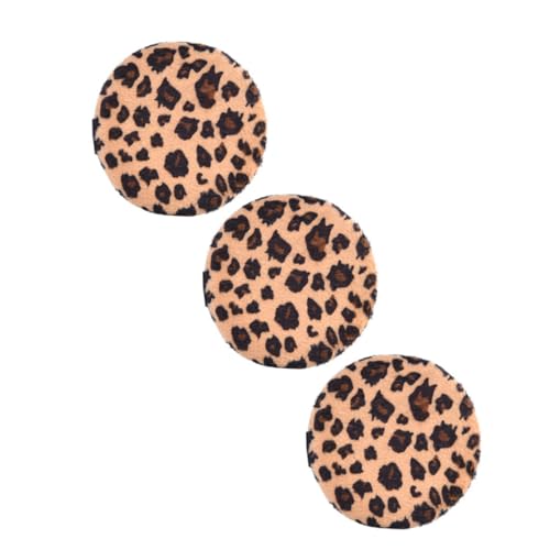 VINTORKY 3stücke Leopard-print Kosmetik-puder- Bequeme Makeup-applikatoren Für Natürliches Finish Für Und Mädchen Mit Hochwertigen Materialien Für Sanfte Anwendung von VINTORKY