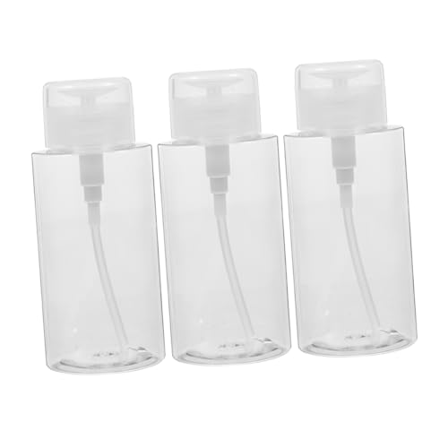 VINTORKY 3 Stück Transparente Push Down Pumpspenderflaschen Aus Kunststoff Nagellackentfernerflaschen Make Up Entferner Flüssigkeitsspenderflaschen von VINTORKY