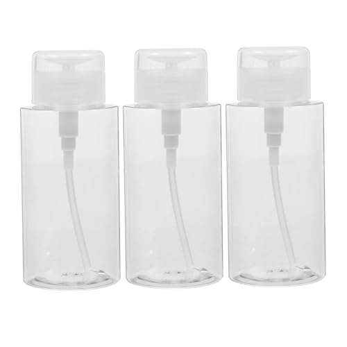 VINTORKY 3 Stück Transparente Push Down Pumpspenderflaschen Aus Kunststoff Nagellackentfernerflaschen Make Up Entferner Flüssigkeitsspenderflaschen von VINTORKY