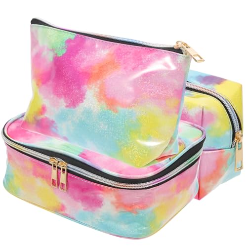 VINTORKY 3stücke Teiliges Kosmetik-Set Für Reisen Große Kapazität Make-up Tasche Tragbare Aufbewahrung Für Toilettenartikel Und Kleinigkeiten Für Damen Und Mädchen von VINTORKY