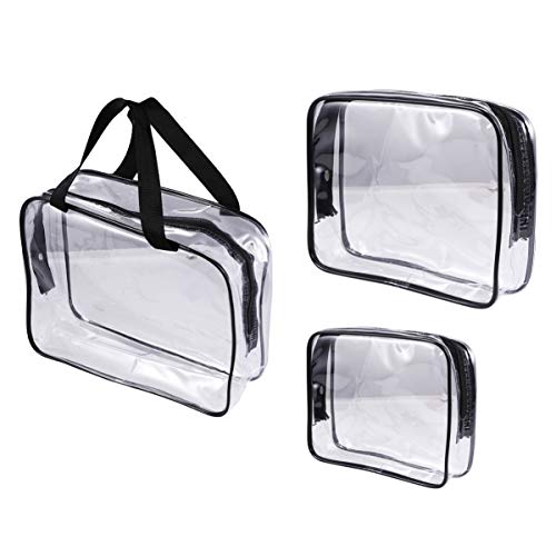 VINTORKY 3stücke wasserdichte Make-up Tasche Transparente Kosmetiktasche Reise Handtasche Toilettenartikel Lagerung Tasche Für Damen Herren Reisen Camping Wandern von VINTORKY