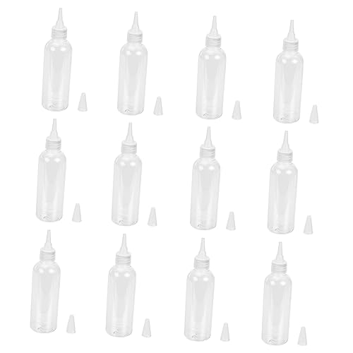VINTORKY 30Stücke Nachfüllbare Spitzenflaschen für Haarfärbung Kosmetik und Bastelbedarf Praktische Quetschflaschen aus Langlebigem Pe Material für Präzise Anwendungen von VINTORKY
