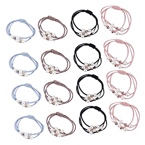 VINTORKY 30stücke Elastische Haarbänder Haarringe Pferdeschwanzhalter Im Japanischen Und Koreanischen Stil Für Frauen Und Mädchen Gemischte Farbe Mit Perlen von VINTORKY