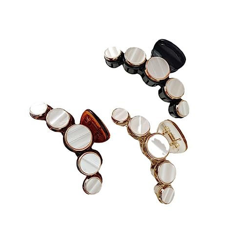 VINTORKY Elegante Haarspangen Mit Perlen Für Damen 3er-pack Top-clip Für Haare Vintage Runde Schale Bequeme Fixierung Für Den Täglichen Gebrauch Zufällige Farbe von VINTORKY