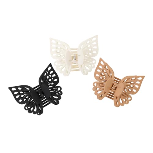 VINTORKY Butterfly 3st Klauenclips Für Dickes Haar Föhnbürste Haar Serum Haarspangen Mit Haarspange Frauen Ritauls Haar Spangen Hairclip Haargreifer Einzigartige Haarspangen Klauenklammern Plastik von VINTORKY