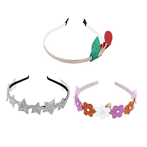 VINTORKY 3stücke Glitzer Kirsche Stirnband Blume Stern Haar Zubehör Für Mädchen Party Hochzeit Accessoires Mit Umweltschutz Und Langlebigkeit von VINTORKY