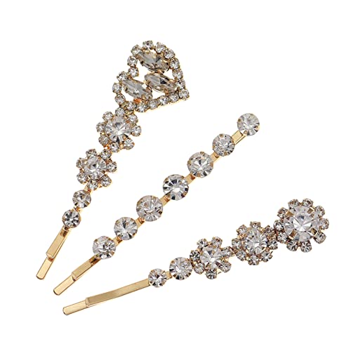 VINTORKY 3stücke Strass-haarspangen Glitzer-haarnadel Haarschmuck Für Damen Strass-haarschmuck Haarspangen Für Frauen -haarzubehör Für Verschiedene Frisuren von VINTORKY