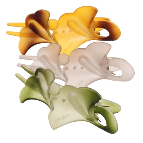 VINTORKY 3pcs Matte Blumenhaarkrallen Braut Haarclip Kopfschmuck Für Frauen Styling Haarzubehör Clips Vintage Haare Barrettes Süße Haarklammern von VINTORKY