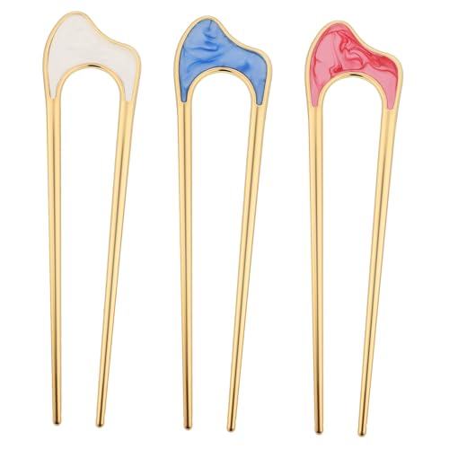 VINTORKY 3stücke U-förmige Haarnadeln Französische Haarnadeln Für Damen Dekorative Haar-accessoires Für Hochsteckfrisuren von VINTORKY