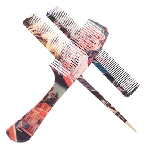 VINTORKY 3stücke Teiliges Haarkamm-set Retro-design Kämme Für Damen Und Herren Haarschneide Und Entwirrungskamm Aus Kunststoff Für Sanftes Kämmerlebnis von VINTORKY