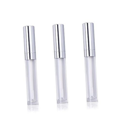 VINTORKY 3stücke Leere Lipgloss-tuben Mit Behälter Gloss Lip Balm Flaschen Silber Leer Silber von VINTORKY