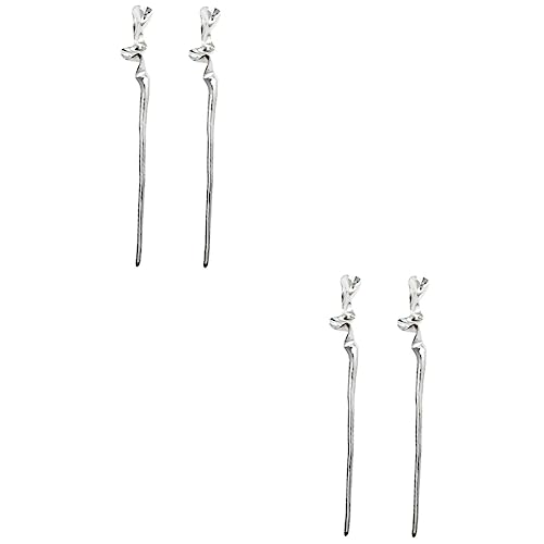 VINTORKY 4stücke Teiliges Haarnadeln Geometrische Haarstäbchen Für Damen Vintage Haarschmuck Mit Wellen-design Elegante Haaraccessoires Für Besondere Anlässe von VINTORKY