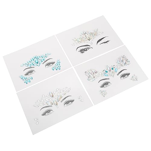 VINTORKY Gesicht Edelsteine ​​aufkleber Strass Kristall Aufkleber Set von VINTORKY