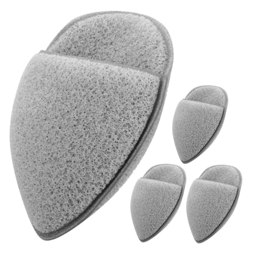 VINTORKY 4 Stück Gesichtsreiniger Pads Kosmetikerin Schaum Peeling sauber gesichtsreinigung hautreinigung Schminkschwämme für die Grundierung Kissen -Puff Hydrophiles Polyurethan Grey von VINTORKY