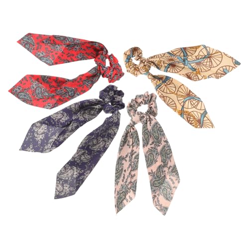 VINTORKY 4stücke Boho Stil Haarschmuck Schal Haarschmuckbänder Langes Haarschmuckband Für Frauen Und Mädchen Für Alltag von VINTORKY