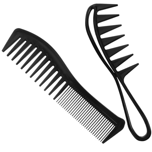 VINTORKY 4 Stück Teiliges Breitzinkiges Kamm set aus Strapazierfähigem Kunststoff Entwirrt Nasses Haar Sanft Vielseitig für Damen Herren und Friseure für Styling und Haarschnitt Zuhause von VINTORKY