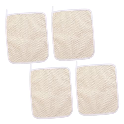 VINTORKY 4 Stück Teiliges Peeling Badetuch aus Nylon für Damen und Herren Exfolierende Waschlappen für Dusche für Sanfte Hautmassage und Rückenschonende von VINTORKY