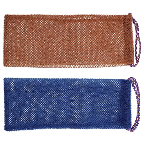 VINTORKY 4 Stück Peeling Badetuch mit Kordelzug Komfortables Körperreinigungstuch für Täglichen Gebrauch Hautfreundliches Duschschrubber für Männer und von VINTORKY