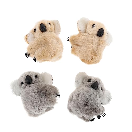VINTORKY 4stücke Mädchen Plüsch Haar Klemme Mini Haar Klaue Clips Cartoon Koala Krallen Decor von VINTORKY