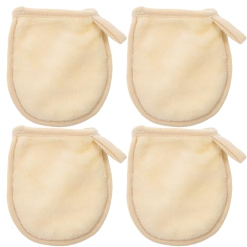 VINTORKY 4stücke Gesichtsreinigungshandschuhe Make-up Entferner Schwamm Kosmetische Pulver Reinigung Handschuhe Weiß Waschbar Wiederverwendbar Puderquasten von VINTORKY